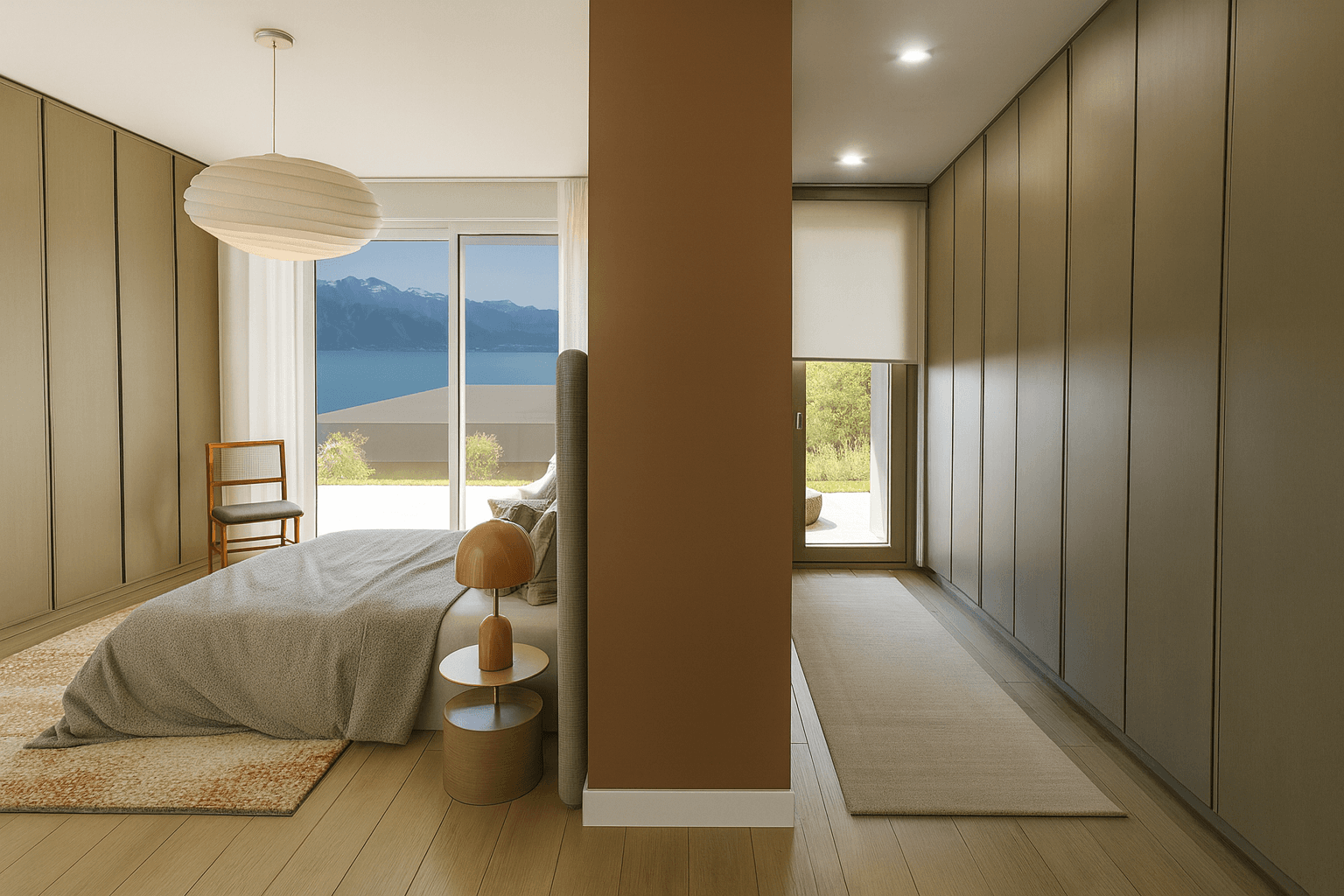 Villa D - Chambre vue lac